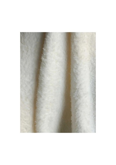 Çift Yüzlü Kırık Beyaz Welsoft Peluş Kumaş 180 Cm En