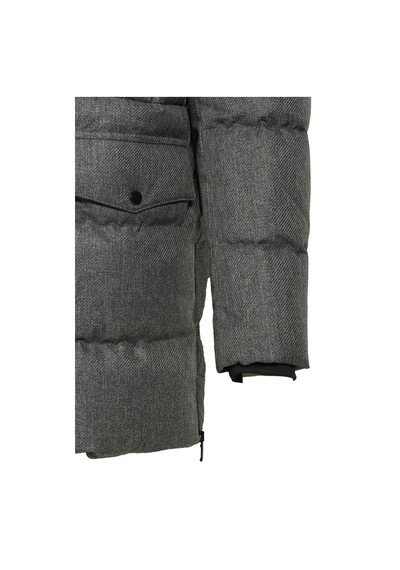 Erkek Gri Kapüşon'Lu Termo Dolumlu Su Ve Rüzgar Itici Slim Fit Mont Ncs Jeans 4991-Gri