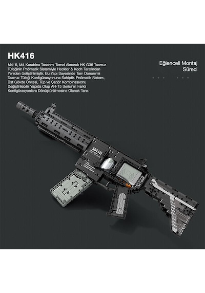 Reobrix 77004 M416 Assault Rifle Motorlu Yaratıcı Yapı Blok Seti Building Blocks - 1101 Parça