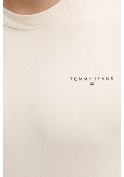Tommy Hilfiger Tjm Slım Lınear Chest Tee Ext Erkek Bej T-shirt - Dm0dm21780-12271 Bej