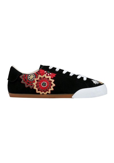 Kadın Vegan Deri Siyah Sneakers - Blooming İn The Dark Tasarım Çok Renkli Kadın Vegan Deri Siyah Sneakers - Blooming İn The Dark Tasarım Çok Renkli