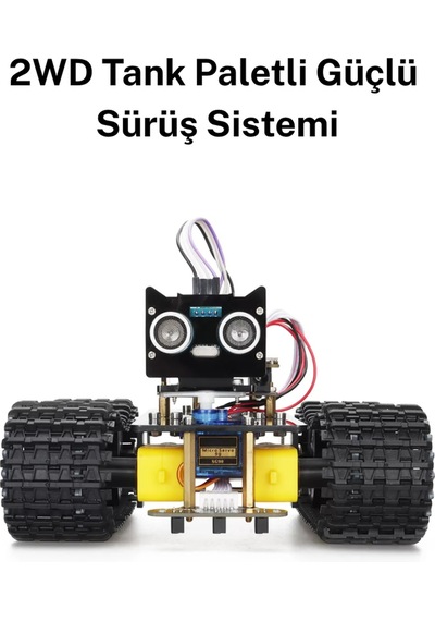 Arduino Robot Araba Kiti 2wd Paletli 38in1 Stem Eğitim Seti Bluetooth Kontrollü Programlanabilir