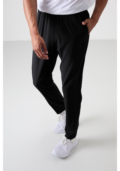 Tommy Life Siyah Polyester İnce Yumuşak Comfort Fit Erkek Eşofman Alt - 82119 Siyah