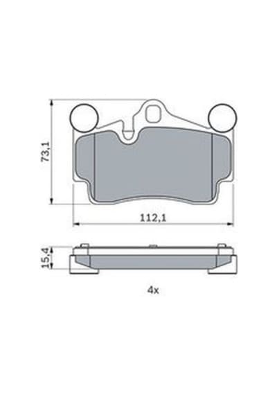 Porsche Cayenne 3.0d 2008-2010 Bosch  Arka Balata Wva23694