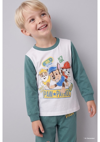 Defacto Paw Patrol 2li Pijama Takımı Uzun Kollu Üst Alt Erkek Bebek I1767a526augn757 Yeşil-gn757