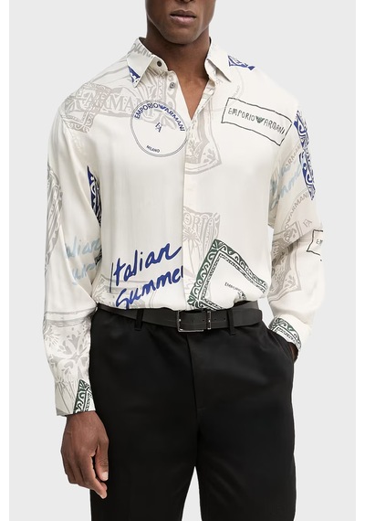 Emporio Armani Erkek Gömlek Em005762 Af13285 Fz033 Bej Bej