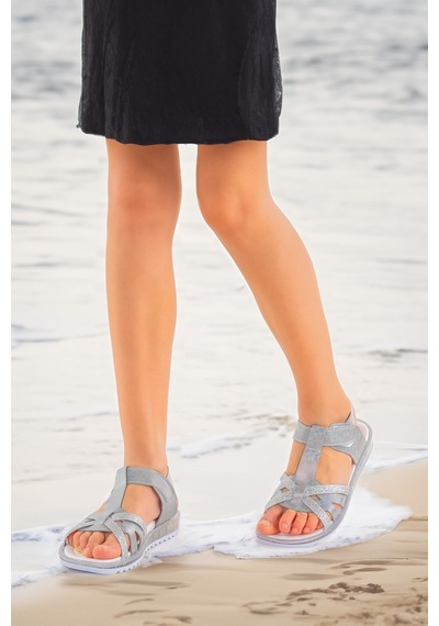 Kiko Kids Kız Çocuk Sandalet Arz 2350 Gümüş