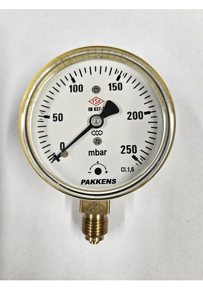 Pakkens Çap 63 Alttan 250 Mbar Diyaframlı Manometre