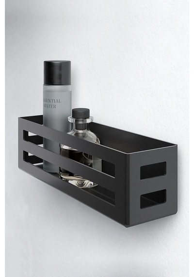 Paslanmaz Metal Banyo Rafı, Modern Banyo Rafı, Şampuan Rafı, Banyo Rafı, Banyo Düzenleyici Siyah
