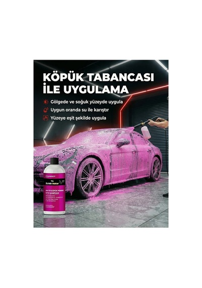 Araç Oto Aktif Köpük Pembe Oto Şampuan 500ml Parrot