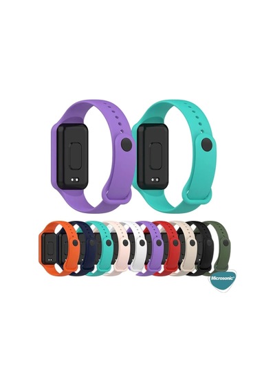 Amazfit Band 7 Silikon Kordon Lila Çok Renkli
