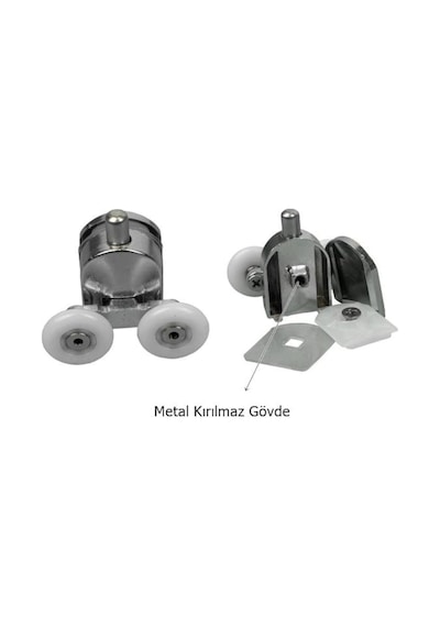 Duşakabin Tekerleği Metal Gövdeli Krom 4 Lü Set Teker Çapı 24 Mm Krom