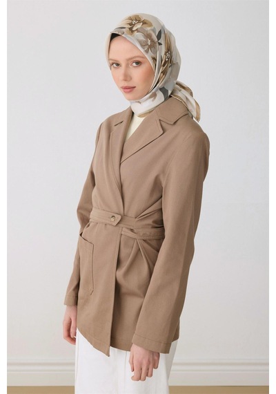 Belli İpek Eşarp - 4330-84 Bej Twill