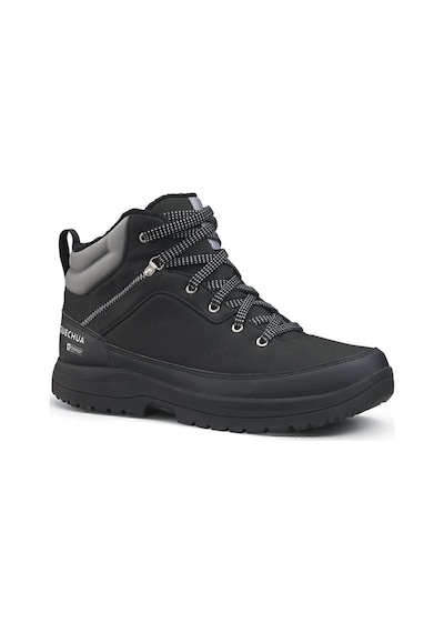 Decathlon Erkek Outdoor Kar Botu - Su Geçirmez - Kahverengi - Sh100 Mid Siyah - Gri