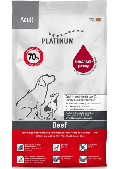 Platinum Sığır Etli Yetişkin Köpek Maması 5 Kg