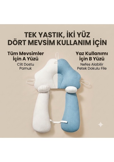 Bebek Güvenli Yatış Yastığı, Kafa Ve Vucut Şekillendirici Yastık