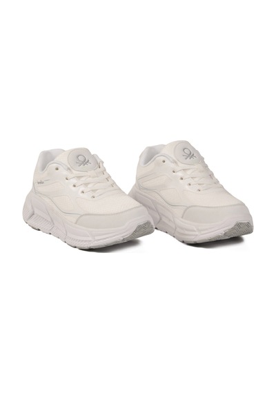 United Colors Of Benetton Beyaz Fileli Hafif Esnek Hafızalı Taban Unisex Spor Ayakkabı Bnı-11500 G