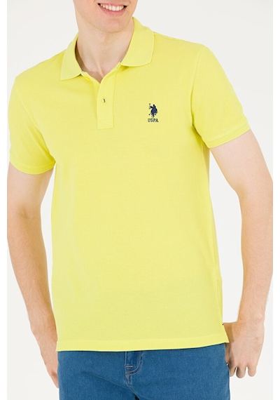U.S. Polo Assn. Erkek Saks Basic Polo Yaka Tişört 50263238-vr045 Yeşil