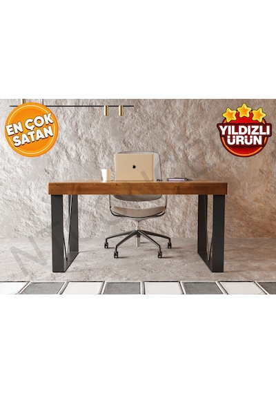 Ntconcept Doğal Ahşap Çalışma Masası Açık Ceviz