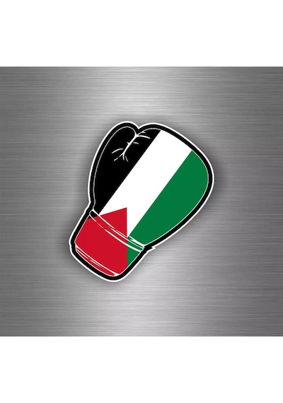 Filistin Yumruk Bayrak Sticker 19cm