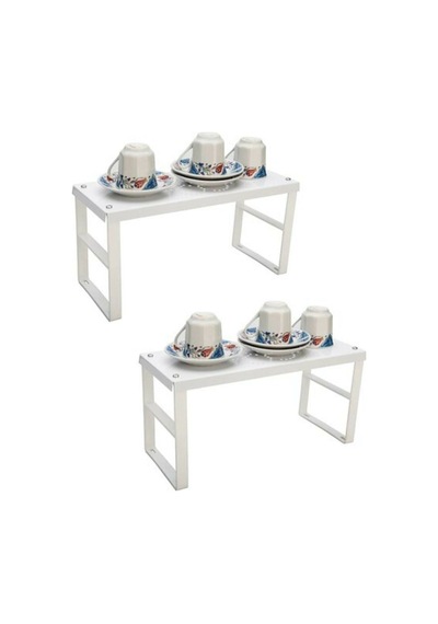 Dolap Içi Düzenleyici Raf Bardak Tabak Rafı 13x31,5cm 1 Adet Plastik Diğer