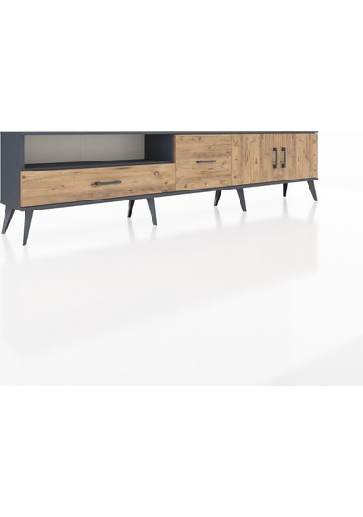 Arges Tv Ünitesi 2 Raflı 2 Çekmeceli 2 Kapaklı 220x30x51 Antrasit-çam Atlas Çam/atlas Çam - Antrasıt Arges Tv Ünitesi 2 Raflı 2 Çekmeceli 2 Kapaklı 220x30x51 Antrasit-çam Atlas Çam/atlas Çam - Antrasıt