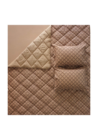 Heart Luxe Çift Kişilik Kalp Desenli Premium Uyku Seti Çeyiz Seti Çeyiz Takımı Lastikli Çarşaflı %100 Pamuk Kahverengi