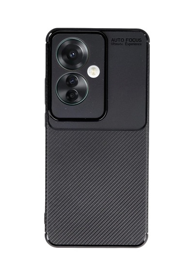 Oppo Reno 11f Uyumlu Kılıf Auto Focus Karbon Kapak - Siyah