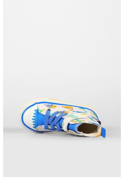 Vicco Ada Desenli Erkek Bebek Beyaz/saks Mavi Sneaker Beyaz - Mavi