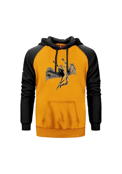 Led Zeppelin Icarus Angel Sarı Renk Reglan Kol Sweatshirt Sarı