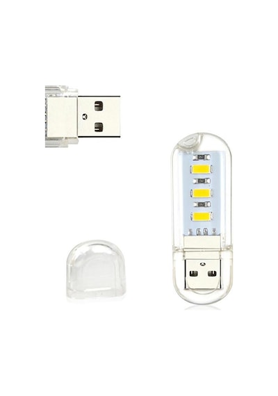 Powermaster Pm-34390 Flash Bellek Görünümlü Taşınabilir 3 Led Beyaz Işık Usb Gece Lambası Diğer