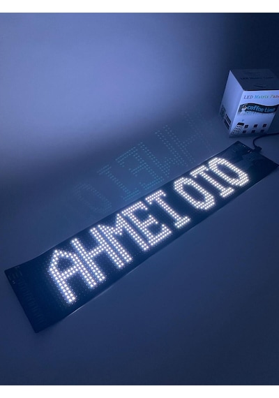 Ahmet Otomotiv Led Matrıx Panel Cama Yapışan Telefon Kontollü Uzaktan Kumandalı Kayan Yazı 12cm X 60cm