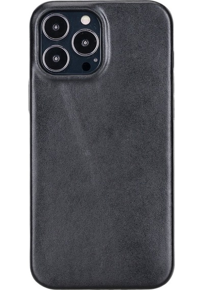 Apple İphone 13 Pro Max Uyumlu Deri Arka Kapak Rock Rst1 Siyah Diğer