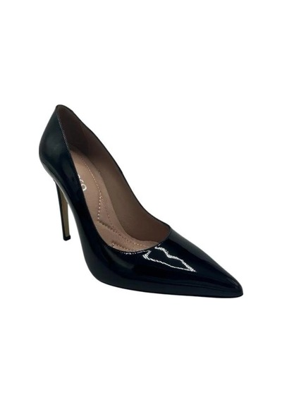 Kemal Tanca 871 9261 Kadın Topuklu Stiletto Siyah Rugan