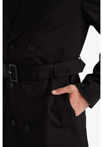 Defacto Slim Fit Astarlı Düğmeli Parka D5528ax26spbk27 Siyah-bk27