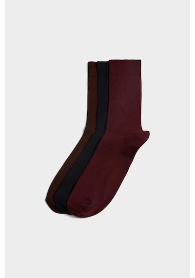 Defacto Erkek 3lü Uzun Çorap H1024axnsbr2 Bordo-br2