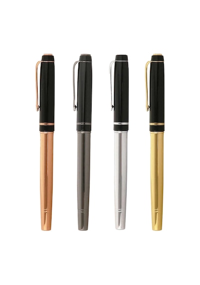 Roller Lüks Metal Tasarım Ergonomik Yazım Deneyimi Kaliteli Ofis Roller Tükenmez Kalem Füme