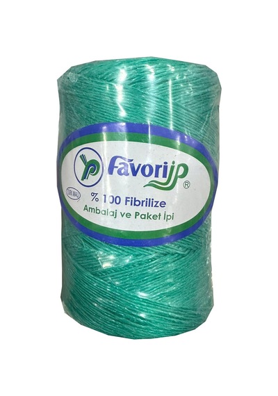 Favori İp 5000 Denye -0.8 Mm- Ambalaj Ve Paket İpi Naylon Burgulu Örgü Çamaşır İpi - Yeşil - 10 Adet