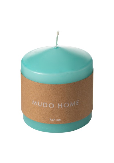 Mudo Home Sütun Mum Mavi 7x7 Diğer