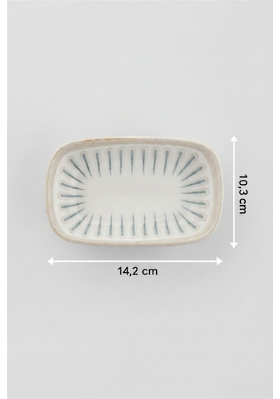 12'li Valencia Kare Kayık 14cm Dijital Sierra Rinart Krem