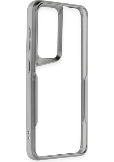Samsung Uyumlu Galaxy S24 Kılıf Boyi Silikon Kapak Gümüş