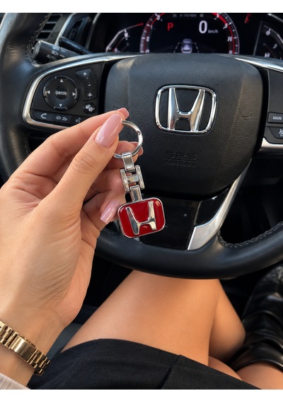 Honda İle Uyumlu Metal Kırmızı Anahtarlık Aksesuar Civic Jazz City