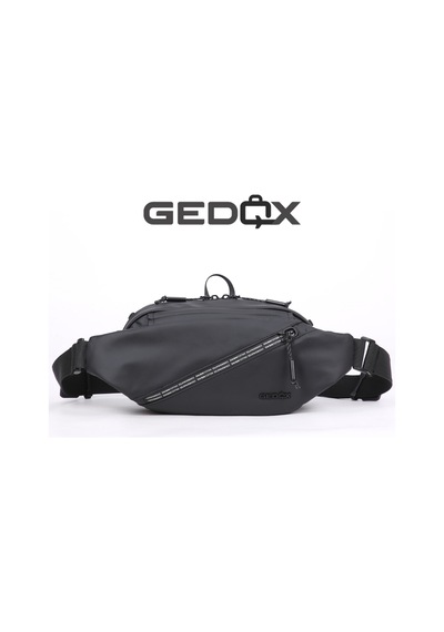 Gedox Siyah Su Geçirmez Rfıd Korumalı 3 Bölmeli Erkek Bel Ve Çapraz Göğüs Çantası Gdx2104
