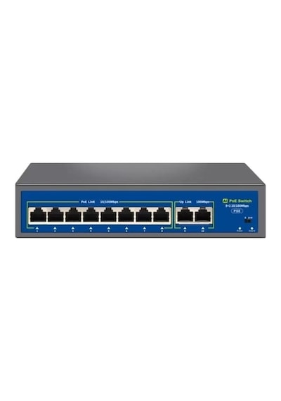 Sh Novacom Nvc-hıf0820fbl-c 8+2 Port 120w 10/100mbps Poe Switch 250m Extend Modlu Najmaddin