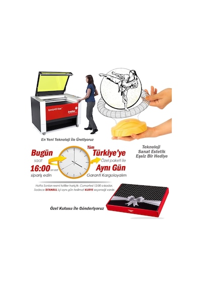 Sevgilambası Karateci Hediyesi, Karate Tekvando Judo Sporcuya Hediye 3d Led Lamba Çok Renkli
