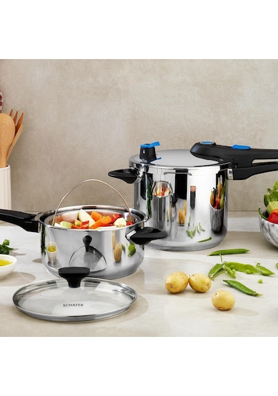 Schafer Gusto Chef 2 Li Düdüklü Tencere Seti 4+7 L 4 Parça-ınox Diğer