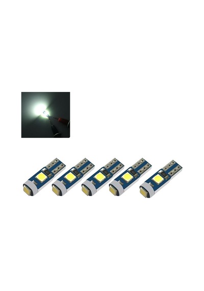 6 Adet Beyaz T5 Led Kilometre Kadran Ambians Aydınlatma Ampulü