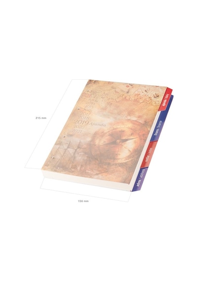 Organizer Ajanda Tarihsiz Çizgili 4 Halkalı 19.5x23 CM - Vizon