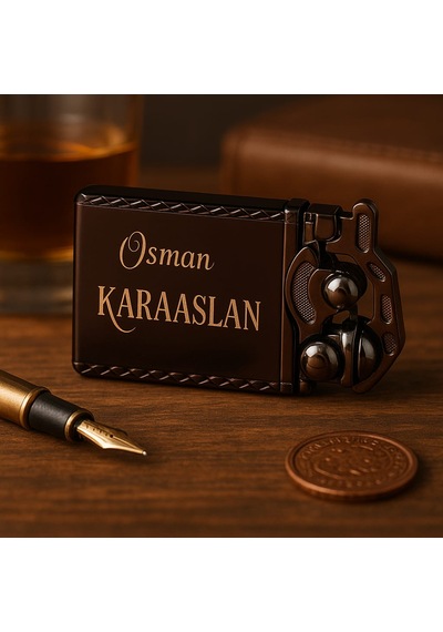 Hediye Çakmak Kişiye Özel İsim Yazılı Ve Mdf Tasarım Kutulu No:1001 Füme