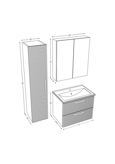 Teta Home Havana 65 Cm Mdf Gövde Membran Kapak Banyo Dolabı Seti + Boy Dolabı Atlantik Çam - Beyaz Teta Home Havana 65 Cm Mdf Gövde Membran Kapak Banyo Dolabı Seti + Boy Dolabı Atlantik Çam - Beyaz